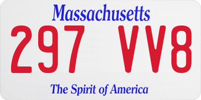 MA license plate 297VV8