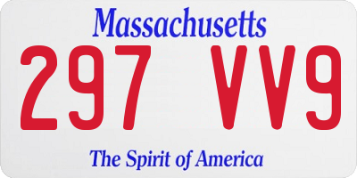MA license plate 297VV9