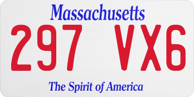 MA license plate 297VX6