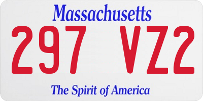 MA license plate 297VZ2