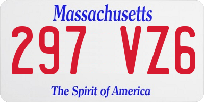 MA license plate 297VZ6