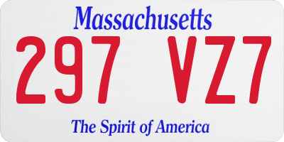 MA license plate 297VZ7