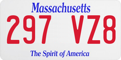MA license plate 297VZ8
