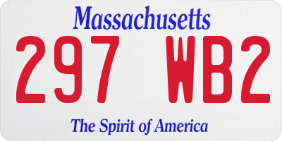 MA license plate 297WB2