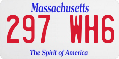 MA license plate 297WH6