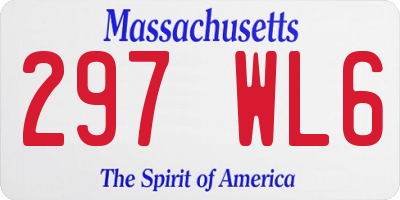 MA license plate 297WL6