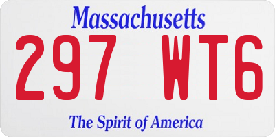 MA license plate 297WT6