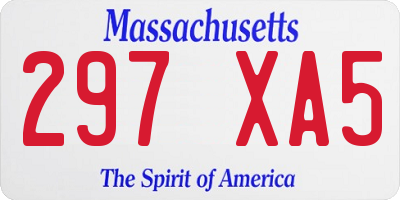 MA license plate 297XA5