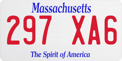 MA license plate 297XA6