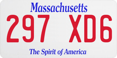MA license plate 297XD6