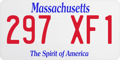 MA license plate 297XF1