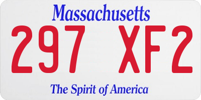 MA license plate 297XF2