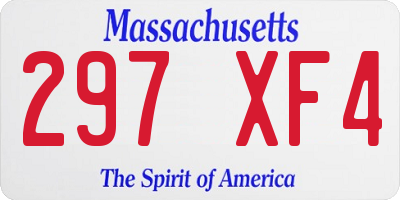 MA license plate 297XF4