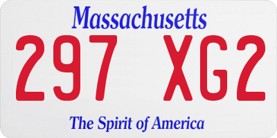 MA license plate 297XG2