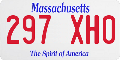 MA license plate 297XH0