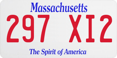 MA license plate 297XI2