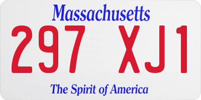 MA license plate 297XJ1