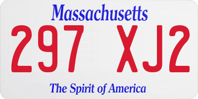 MA license plate 297XJ2