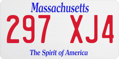 MA license plate 297XJ4