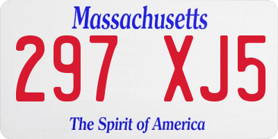 MA license plate 297XJ5