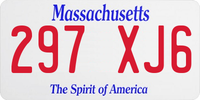 MA license plate 297XJ6