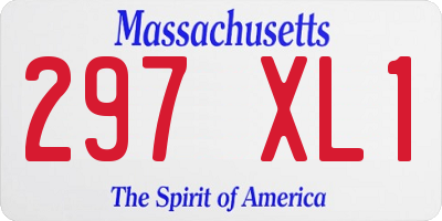 MA license plate 297XL1