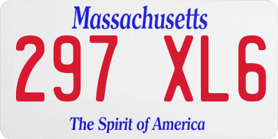MA license plate 297XL6