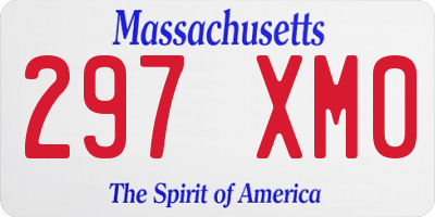 MA license plate 297XM0
