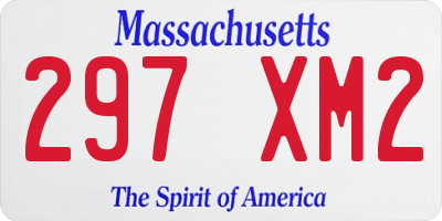 MA license plate 297XM2
