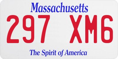 MA license plate 297XM6