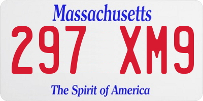 MA license plate 297XM9