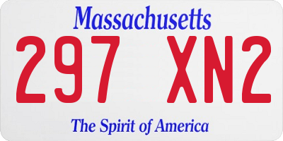 MA license plate 297XN2