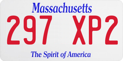 MA license plate 297XP2