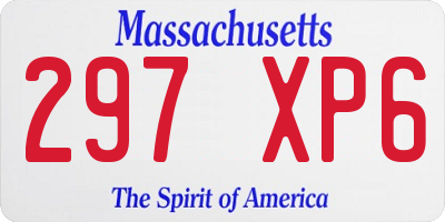 MA license plate 297XP6
