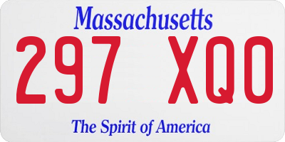 MA license plate 297XQ0