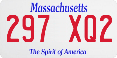 MA license plate 297XQ2