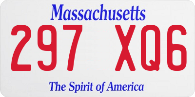 MA license plate 297XQ6
