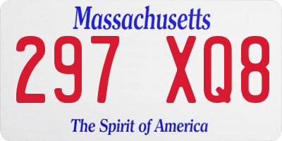 MA license plate 297XQ8