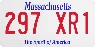 MA license plate 297XR1