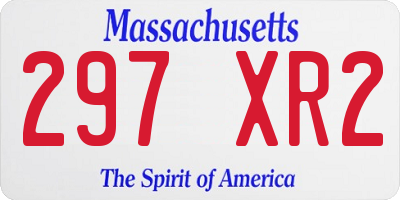 MA license plate 297XR2