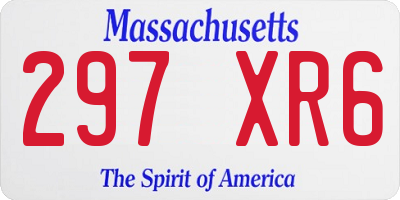 MA license plate 297XR6