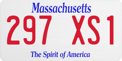 MA license plate 297XS1