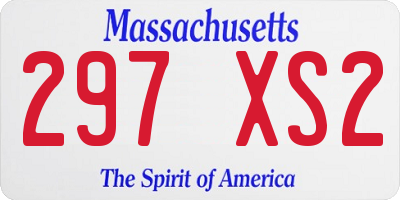 MA license plate 297XS2