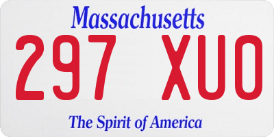 MA license plate 297XU0