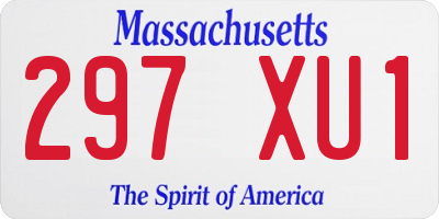 MA license plate 297XU1