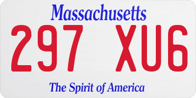 MA license plate 297XU6