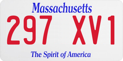 MA license plate 297XV1