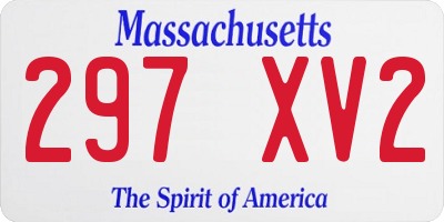 MA license plate 297XV2