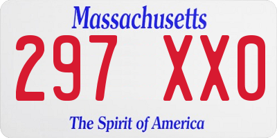 MA license plate 297XX0