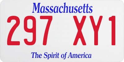 MA license plate 297XY1